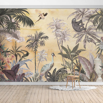 PW20190421016 Hawaiian style Jungle design Mural for bedroom or dinning room by SJK